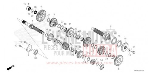 BOITE DE VITESSES CB650RAP de 2023